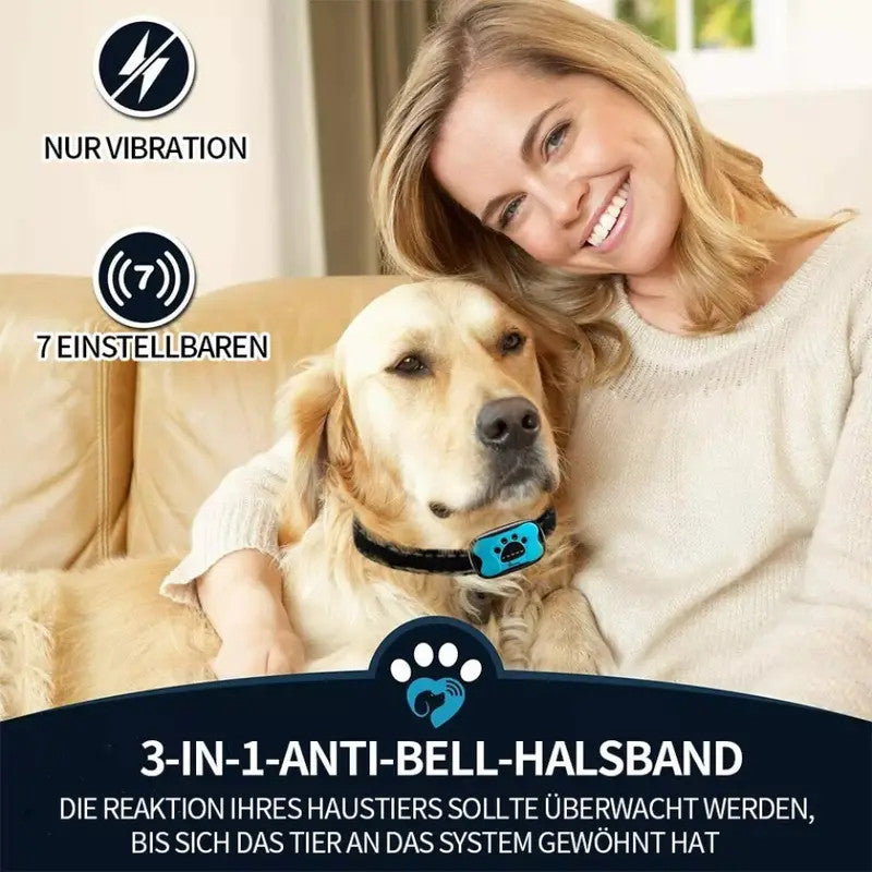 Anti-Bell-Halsband für Hunde - Ton & Vibration